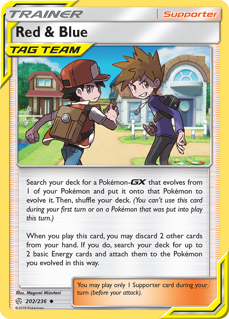 Red & Blue (202/236) [Sun & Moon: Cosmic Eclipse] | Exor Games Truro