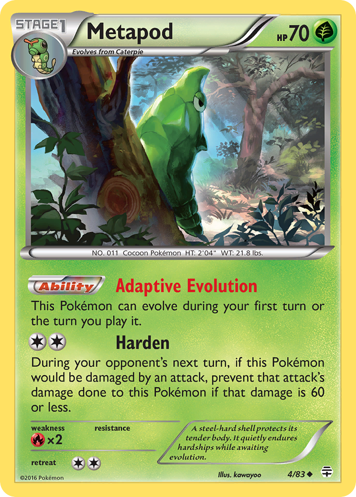 Metapod (4/83) [XY: Generations] | Exor Games Truro