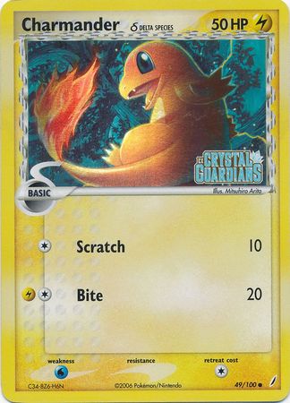 Charmander (49/100) (Delta Species) (Stamped) [EX: Crystal Guardians] | Exor Games Truro