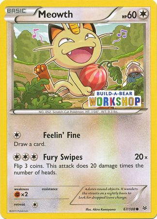 Meowth (67/108) (Build A Bear Workshop Exclusive) [XY: Roaring Skies] | Exor Games Truro