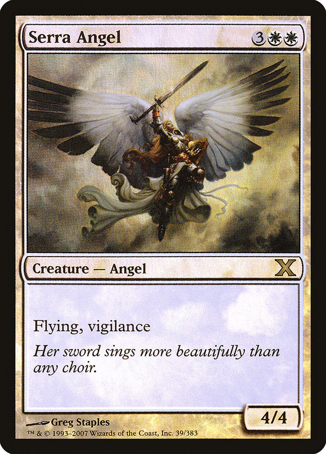 Serra Angel (Premium Foil) [Tenth Edition] | Exor Games Truro