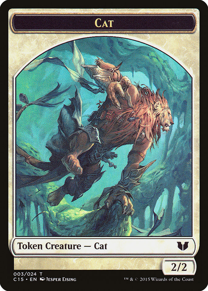 Cat // Zombie Double-Sided Token [Commander 2015 Tokens] | Exor Games Truro