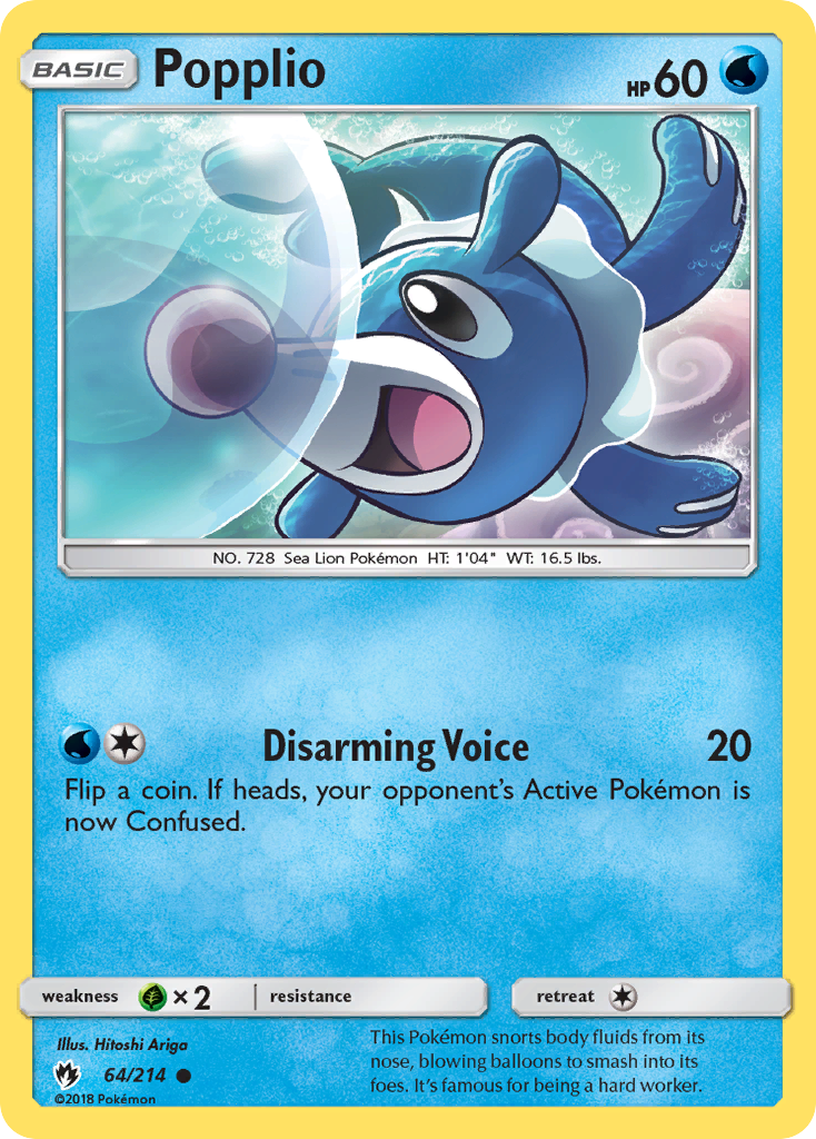 Popplio (64/214) [Sun & Moon: Lost Thunder] | Exor Games Truro