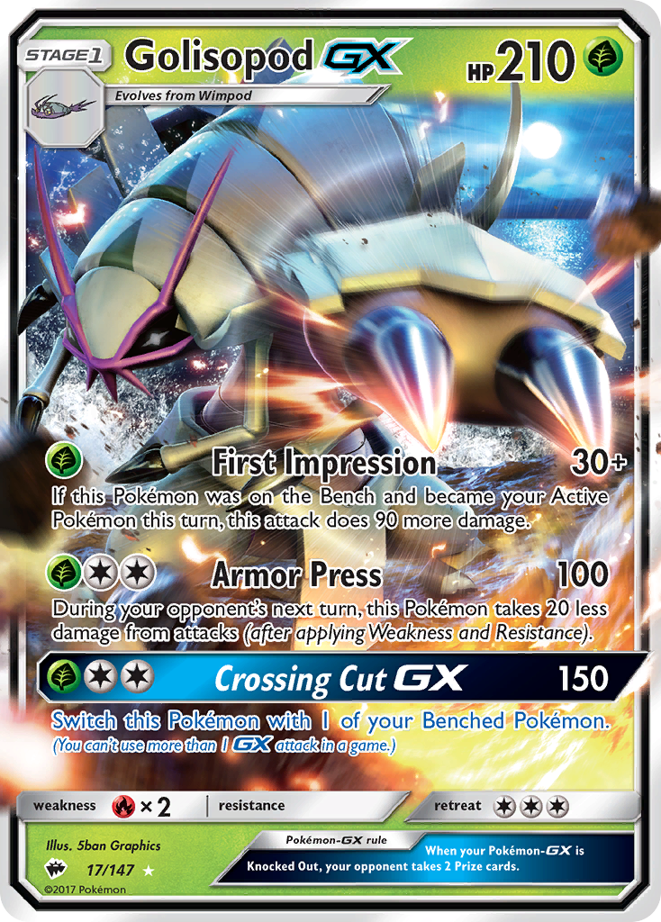 Golisopod GX (17/147) [Sun & Moon: Burning Shadows] | Exor Games Truro