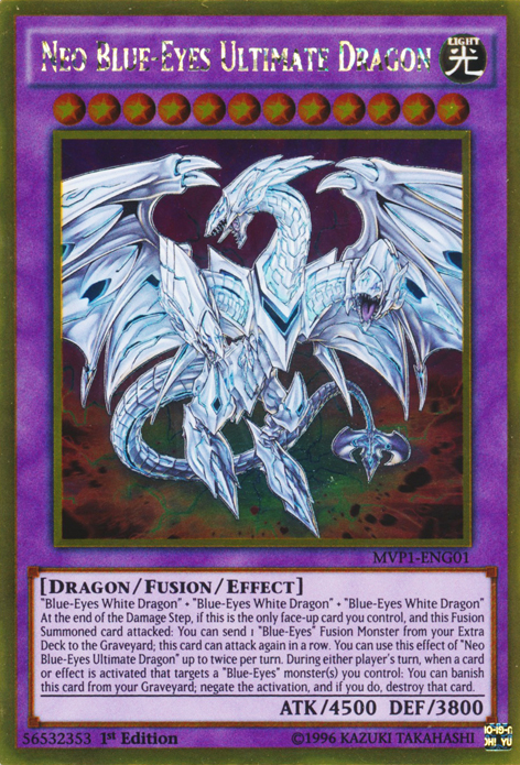 Neo Blue-Eyes Ultimate Dragon [MVP1-ENG01] Gold Rare | Exor Games Truro