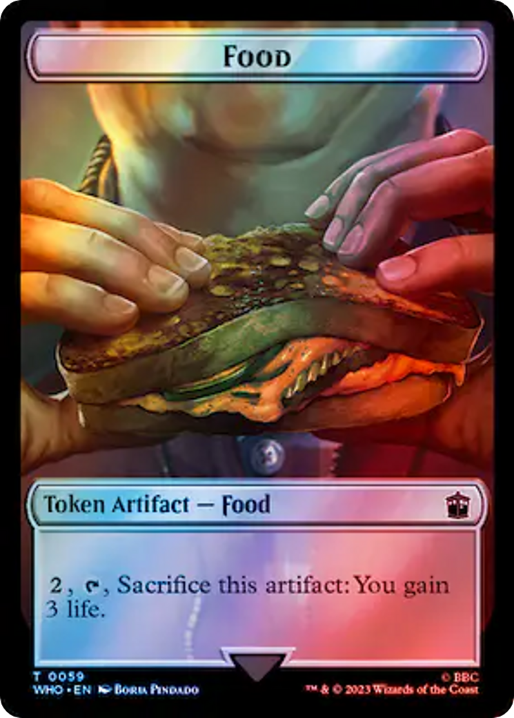 Alien // Food (0059) Double-Sided Token (Surge Foil) [Doctor Who Tokens] | Exor Games Truro