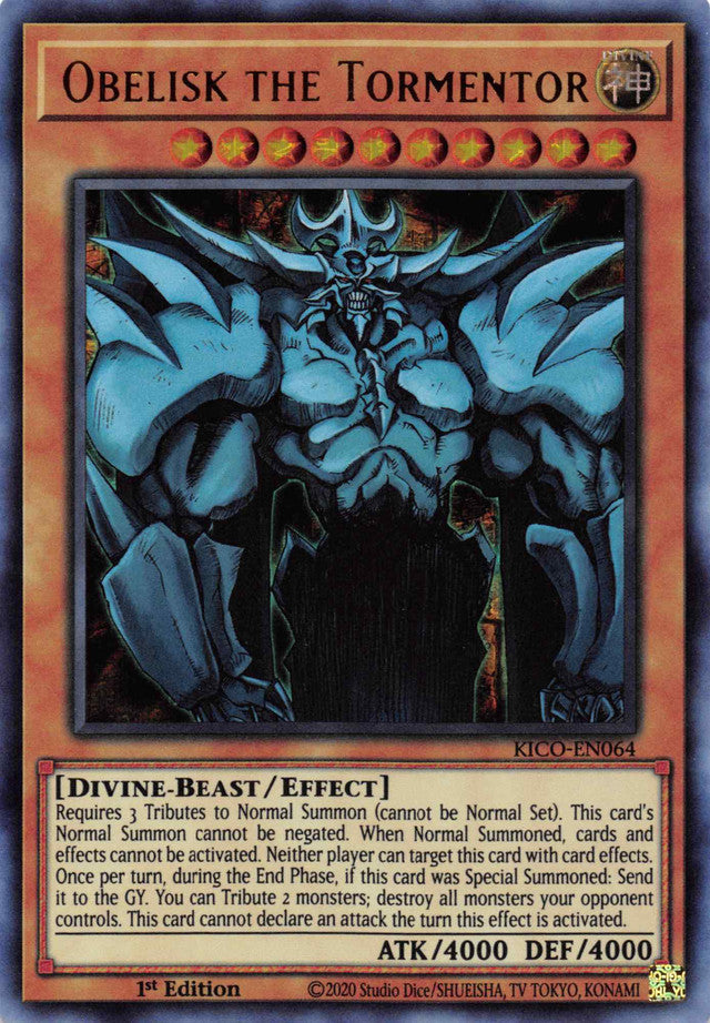 Obelisk the Tormentor (Ultra Pharaoh's Rare) [KICO-EN064] Ultra Pharaoh’s Rare | Exor Games Truro