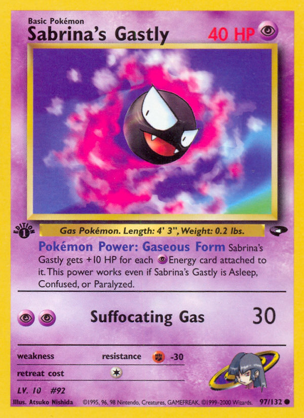 Sabrina's Gastly (97/132) [Gym Challenge 1st Edition] | Exor Games Truro