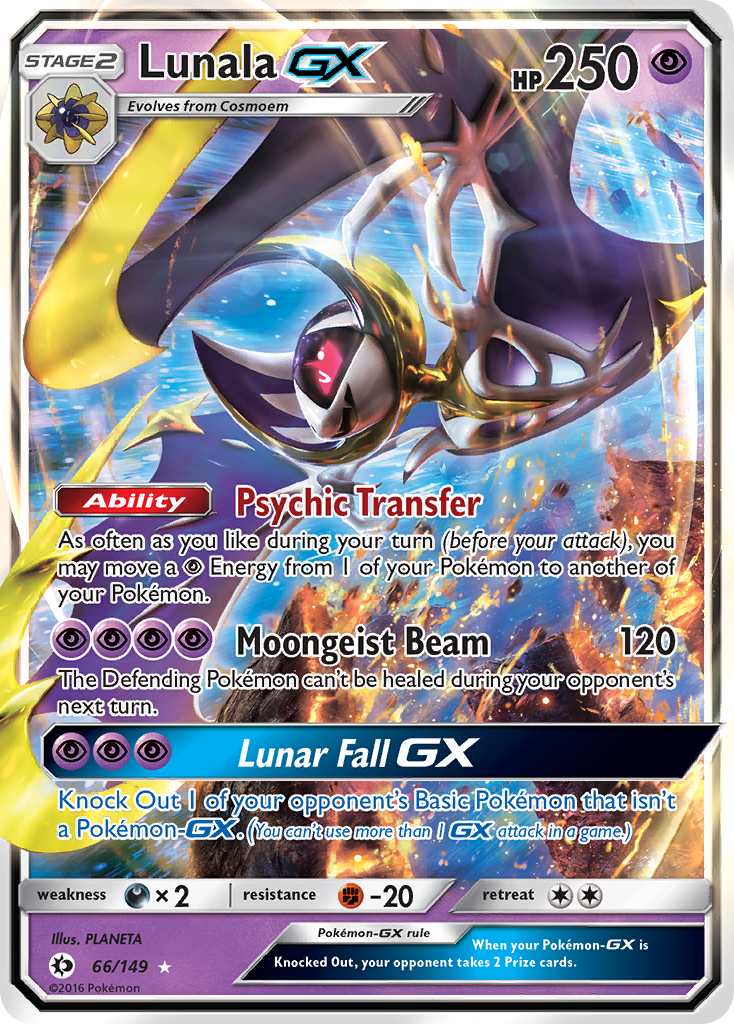 Lunala GX (66/149) [Sun & Moon: Base Set] | Exor Games Truro