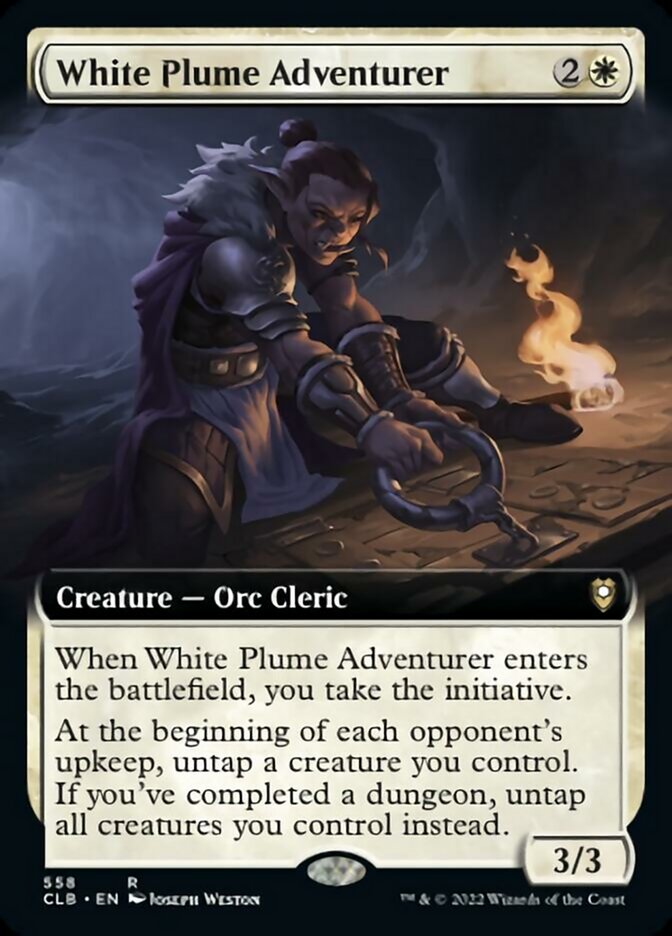 White Plume Adventurer (Extended Art) [Commander Legends: Battle for Baldur's Gate] | Exor Games Truro