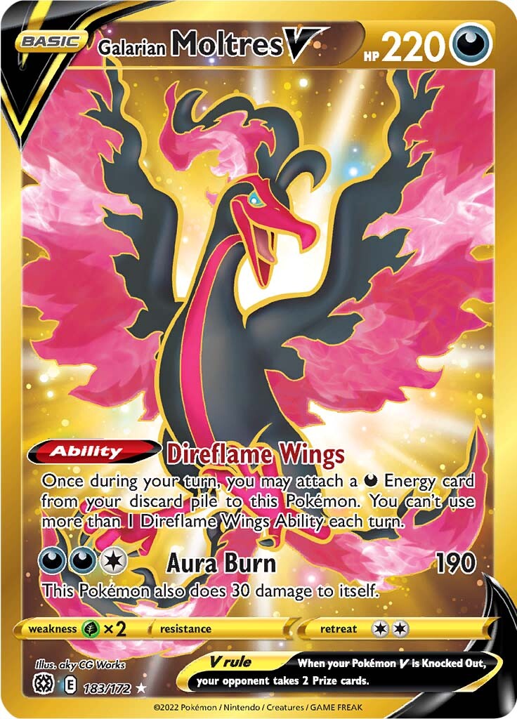 Galarian Moltres V (183/172) [Sword & Shield: Brilliant Stars] | Exor Games Truro