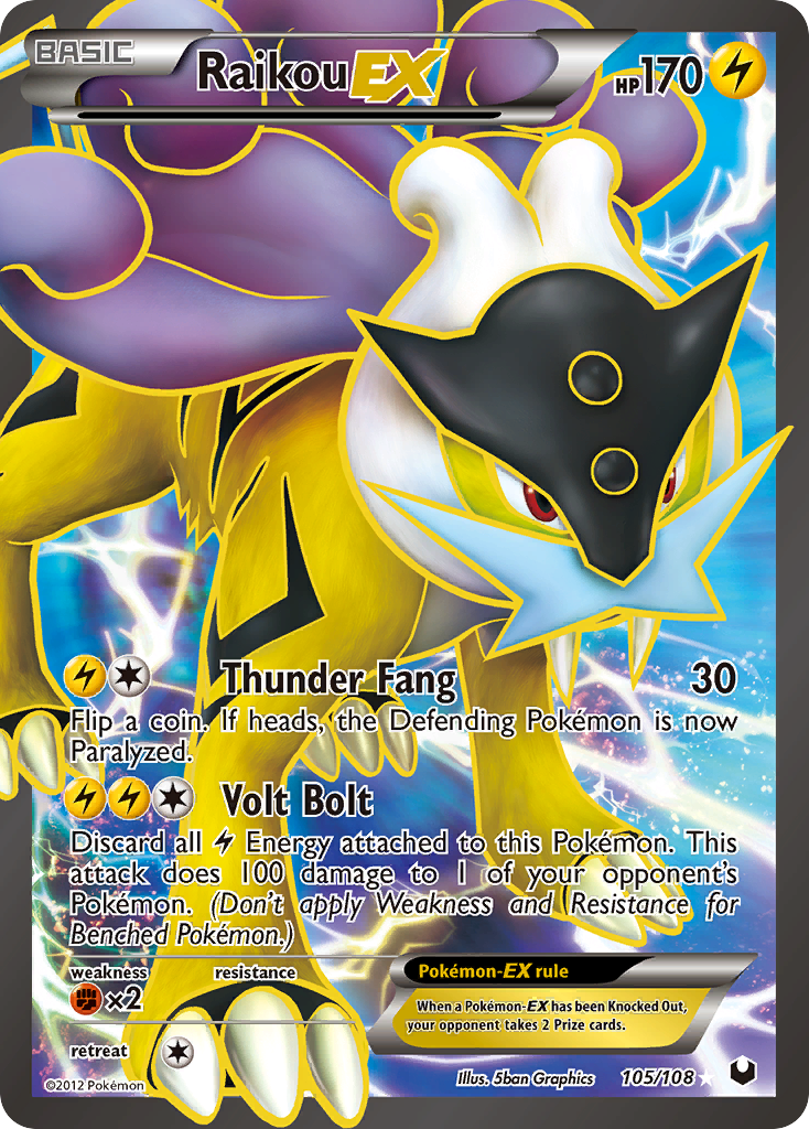 Raikou EX (105/108) [Black & White: Dark Explorers] | Exor Games Truro