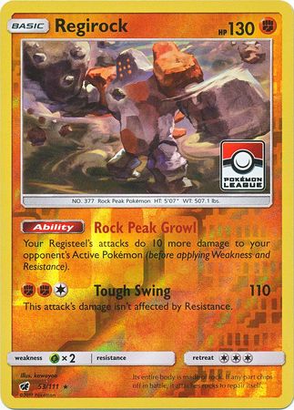 Regirock (53/111) (League Promo) [Sun & Moon: Crimson Invasion] | Exor Games Truro