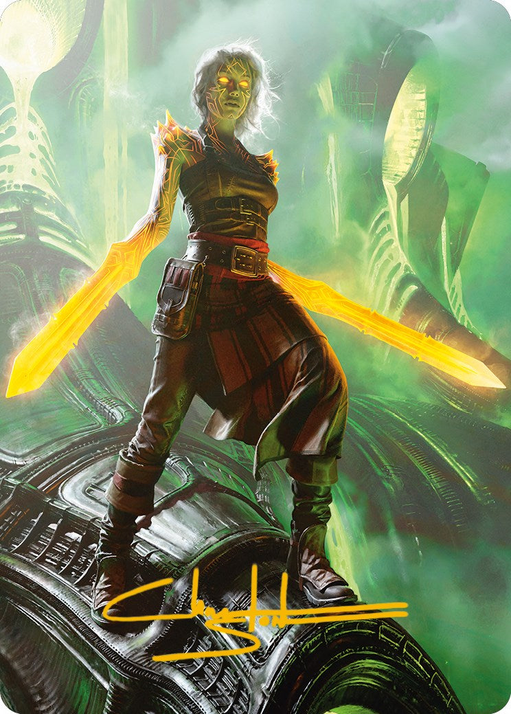 Nahiri, the Unforgiving Art Card (Gold-Stamped Signature) [Phyrexia: All Will Be One Art Series] | Exor Games Truro