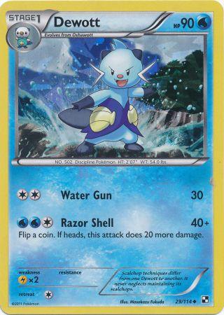 Dewott (29/114) (Cracked Ice Holo) [Black & White: Base Set] | Exor Games Truro