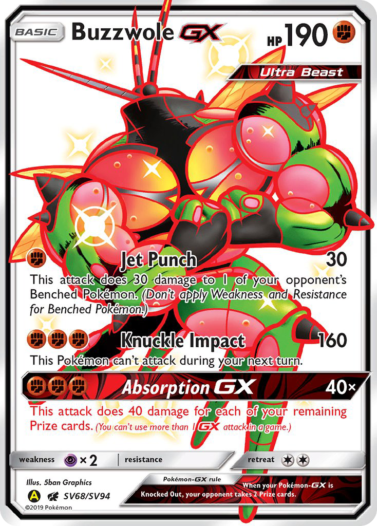 Buzzwole GX (SV68/SV94) [Sun & Moon: Hidden Fates - Shiny Vault] | Exor Games Truro