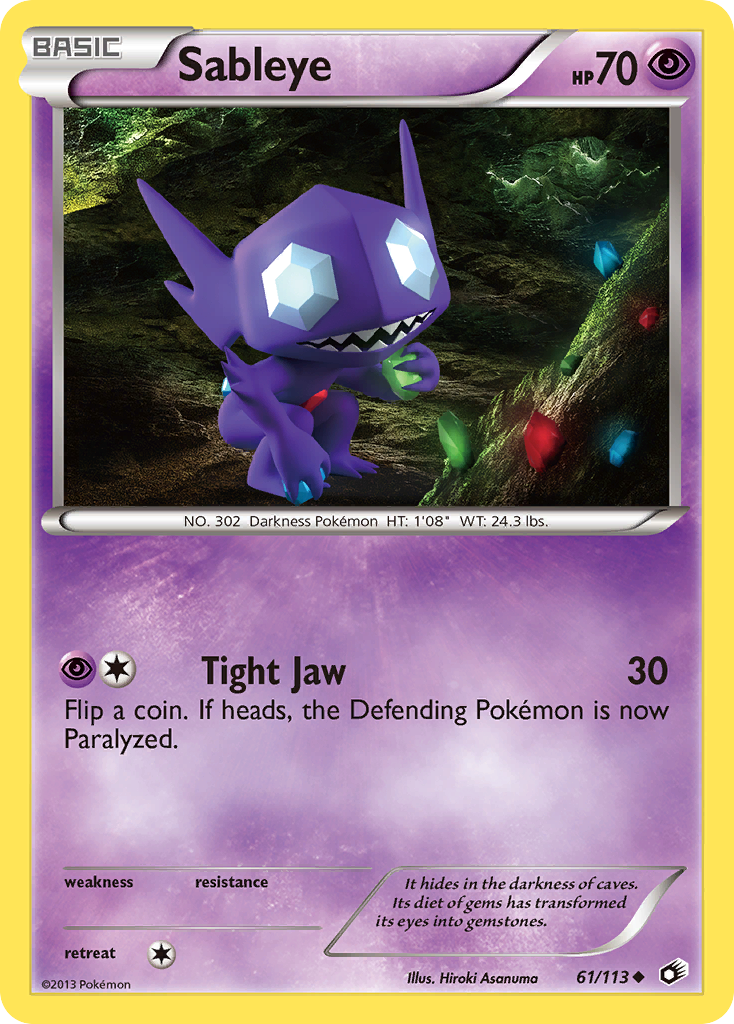 Sableye (61/113) [Black & White: Legendary Treasures] | Exor Games Truro