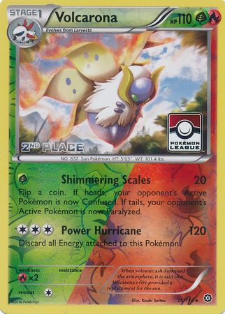 Volcarona (15/114) (League Promo 2nd Place) [XY: Steam Siege] | Exor Games Truro