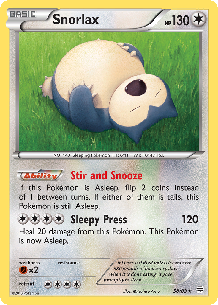 Snorlax (58/83) [XY: Generations] | Exor Games Truro