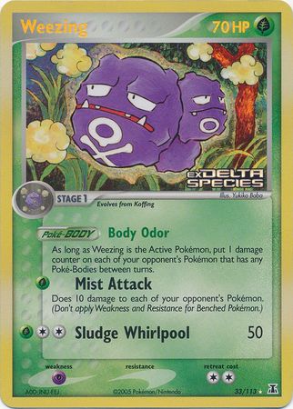 Weezing (33/113) (Stamped) [EX: Delta Species] | Exor Games Truro