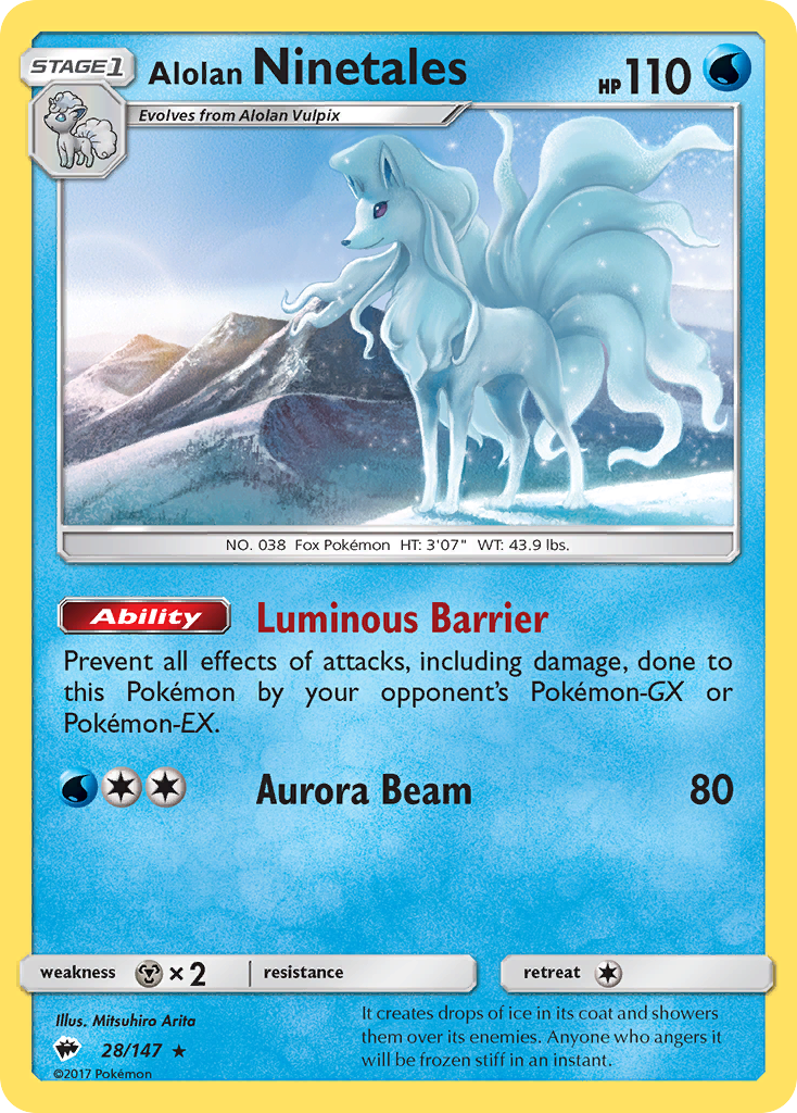 Alolan Ninetales (28/147) [Sun & Moon: Burning Shadows] | Exor Games Truro