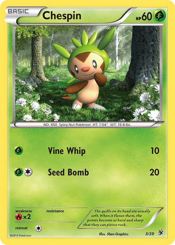 Chespin (3/39) [XY: Kalos Starter Set] | Exor Games Truro