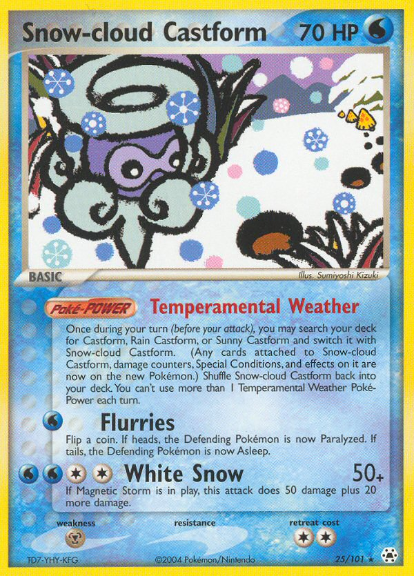 Snow-cloud Castform (25/101) [EX: Hidden Legends] | Exor Games Truro