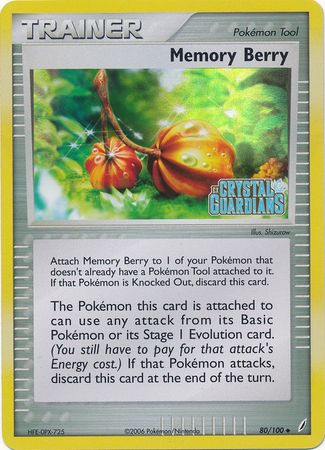 Memory Berry (80/100) (Stamped) [EX: Crystal Guardians] | Exor Games Truro