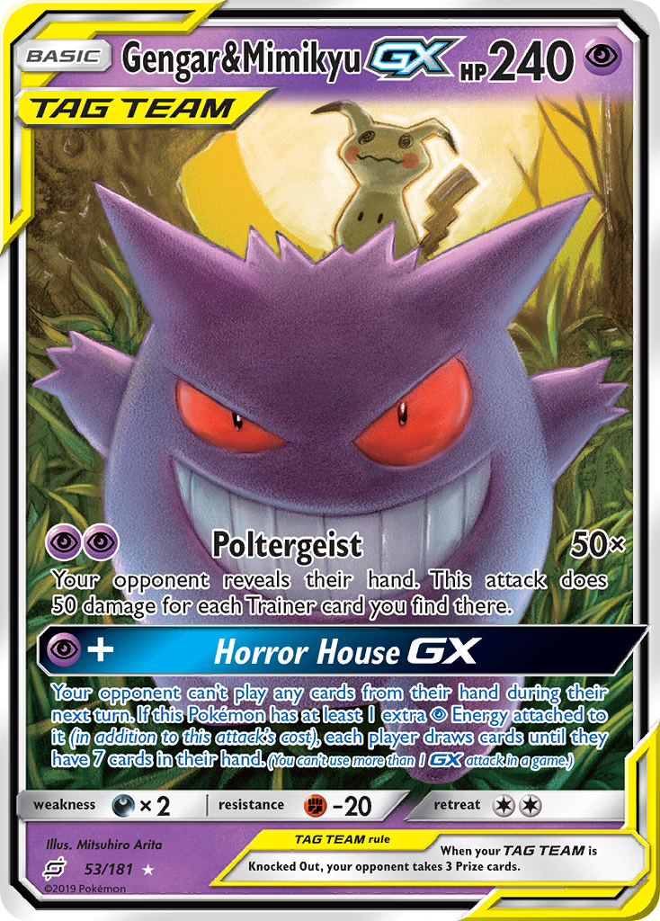 Gengar & Mimikyu GX (53/181) [Sun & Moon: Team Up] | Exor Games Truro