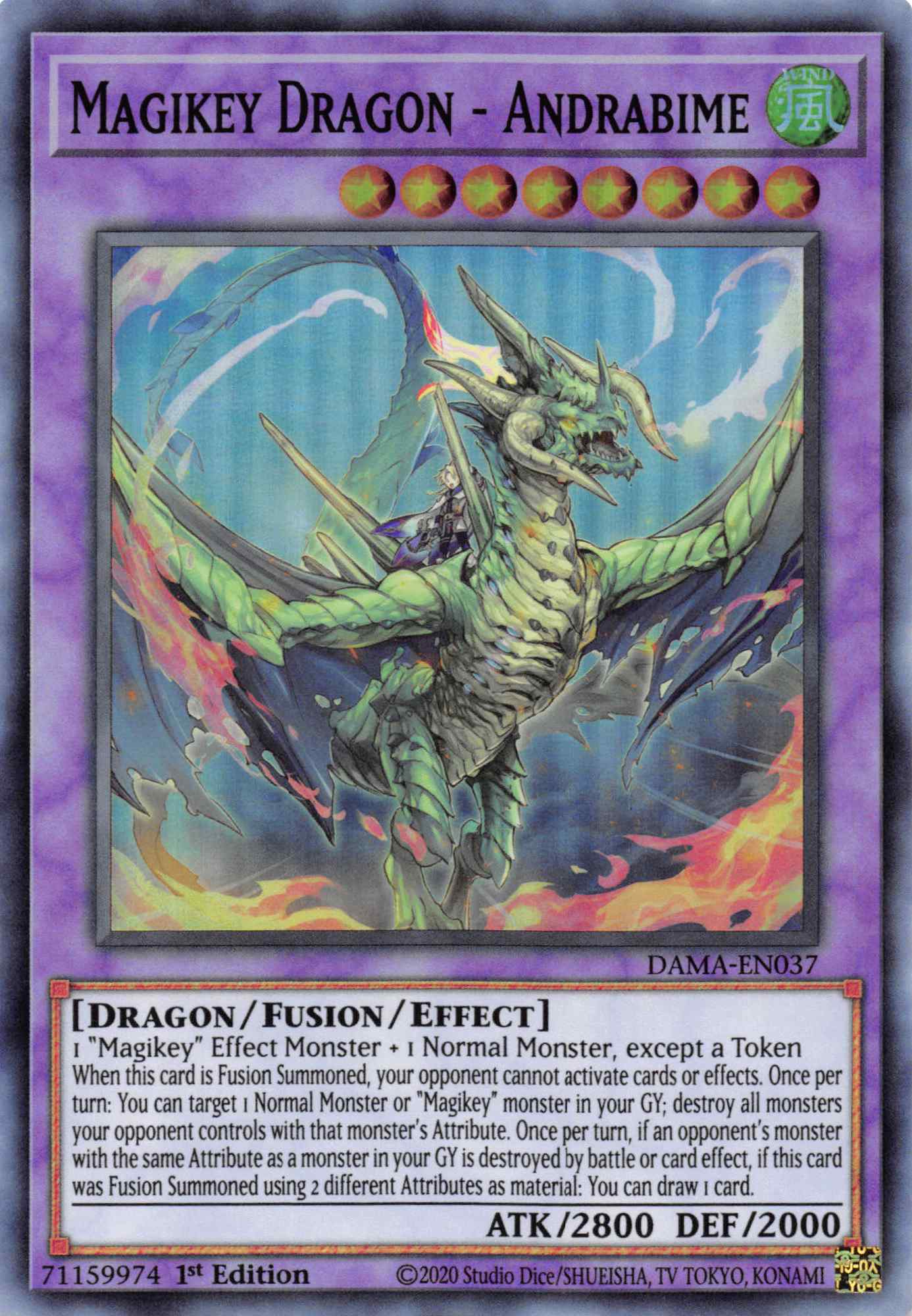 Magikey Dragon - Andrabime [DAMA-EN037] Super Rare | Exor Games Truro