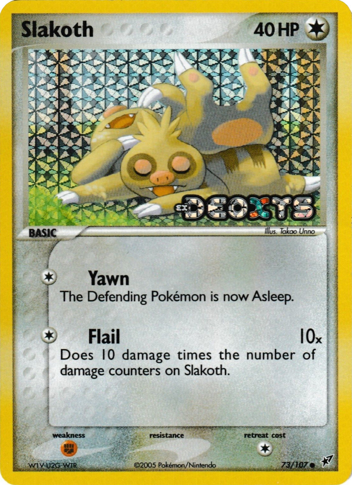 Slakoth (73/107) (Stamped) [EX: Deoxys] | Exor Games Truro