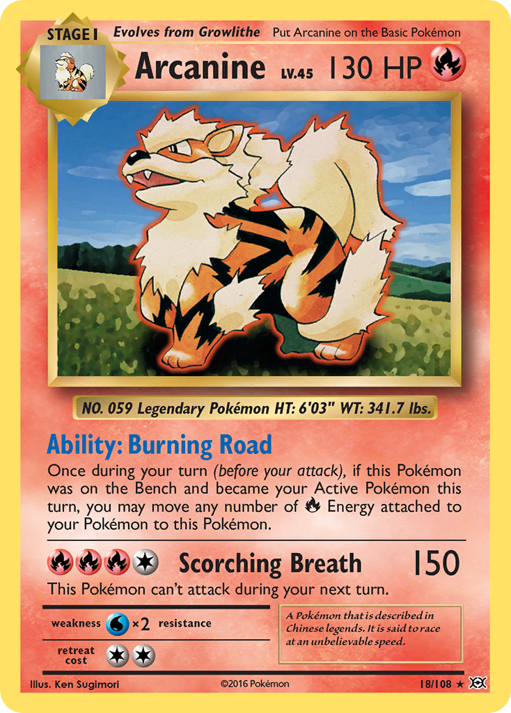 Arcanine (18/108) [XY: Evolutions] | Exor Games Truro