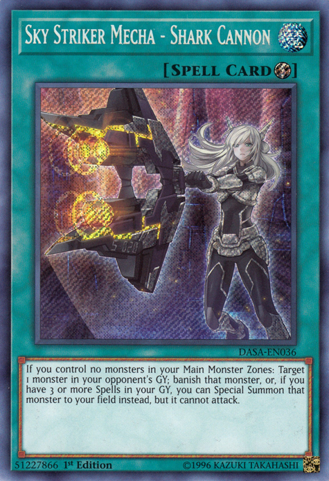 Sky Striker Mecha - Shark Cannon [DASA-EN036] Secret Rare | Exor Games Truro