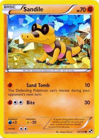 Sandile (63/114) (Cracked Ice Holo) [Black & White: Base Set] | Exor Games Truro