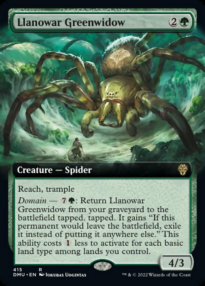 Llanowar Greenwidow (Extended Art) [Dominaria United] | Exor Games Truro