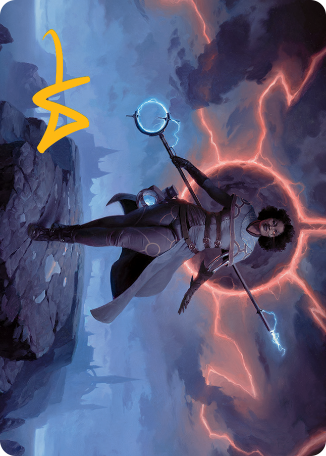 Rona, Herald of Invasion Art Card (Gold-Stamped Signature) [March of the Machine Art Series] | Exor Games Truro