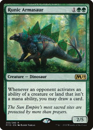 Runic Armasaur [Core Set 2019] | Exor Games Truro