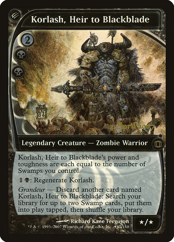 Korlash, Heir to Blackblade [Future Sight Promos] | Exor Games Truro