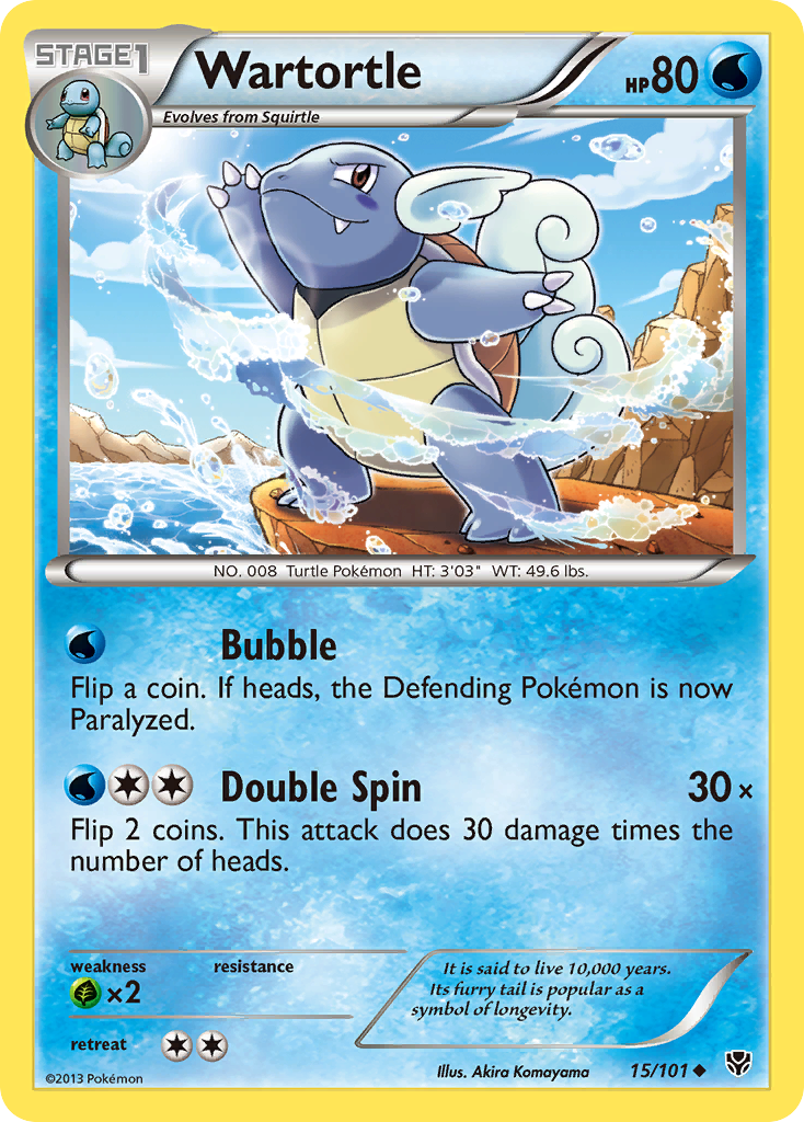 Wartortle (15/101) [Black & White: Plasma Blast] | Exor Games Truro