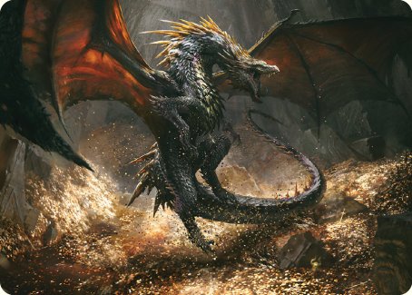 Cavern-Hoard Dragon Art Card [The Lord of the Rings: Tales of Middle-earth Art Series] | Exor Games Truro