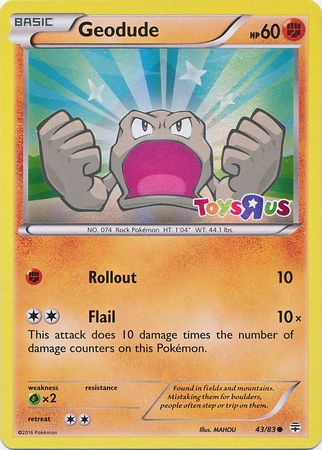 Geodude (43/83) (Toys R Us Promo) [XY: Generations] | Exor Games Truro