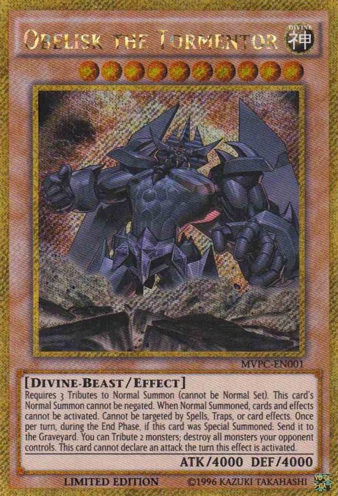 Obelisk the Tormentor [MVPC-EN001] Gold Secret Rare | Exor Games Truro