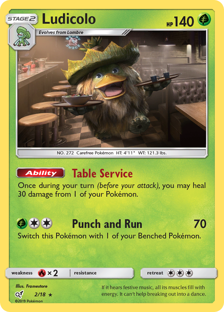 Ludicolo (2/18) [Sun & Moon: Detective Pikachu] | Exor Games Truro