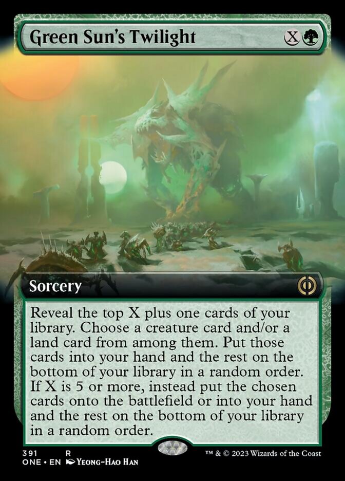 Green Sun's Twilight (Extended Art) [Phyrexia: All Will Be One] | Exor Games Truro