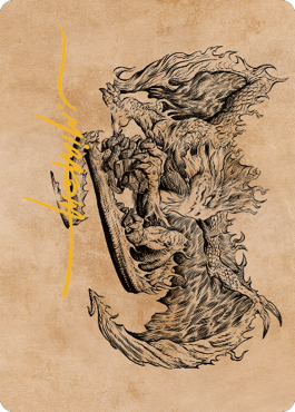 Miirym, Sentinel Wyrm Art Card (Gold-Stamped Signature) [Commander Legends: Battle for Baldur's Gate Art Series] | Exor Games Truro