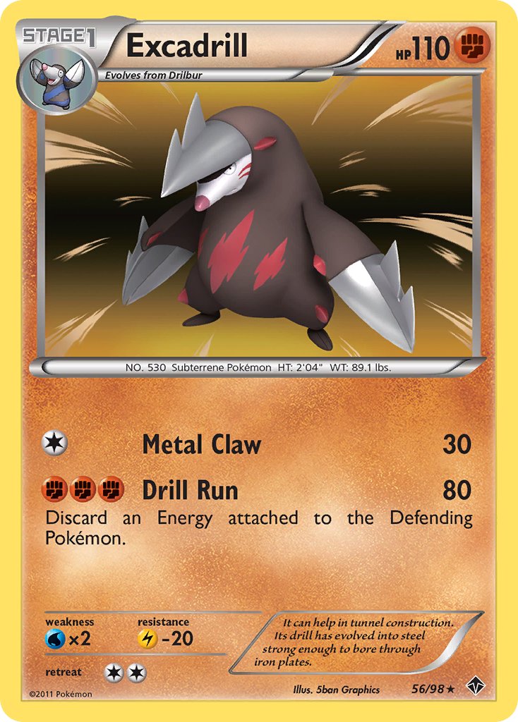 Excadrill (56/98) (Cosmos Holo) (Blister Exclusive) [Black & White: Emerging Powers] | Exor Games Truro