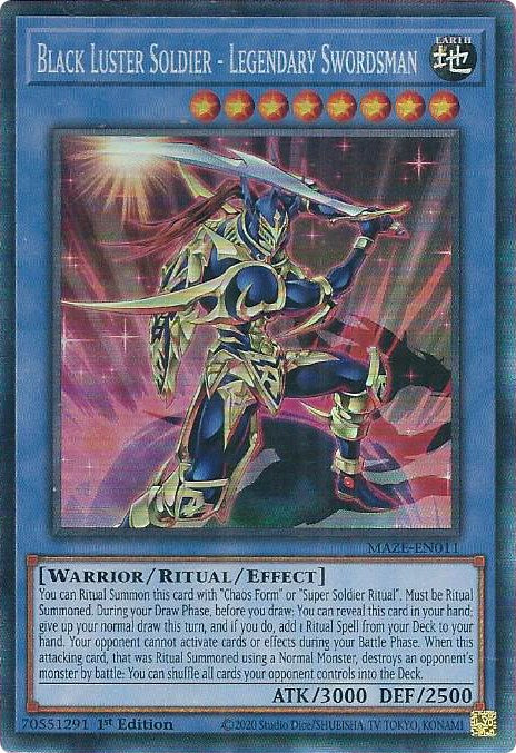 Black Luster Soldier - Legendary Swordsman [MAZE-EN011] Collector's Rare | Exor Games Truro