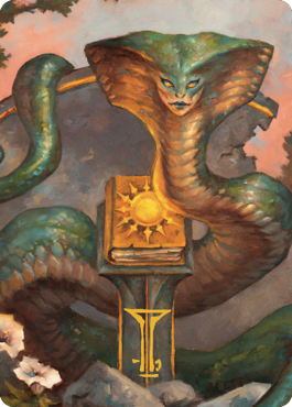 Guardian Naga Art Card (Gold-Stamped Signature) [Commander Legends: Battle for Baldur's Gate Art Series] | Exor Games Truro