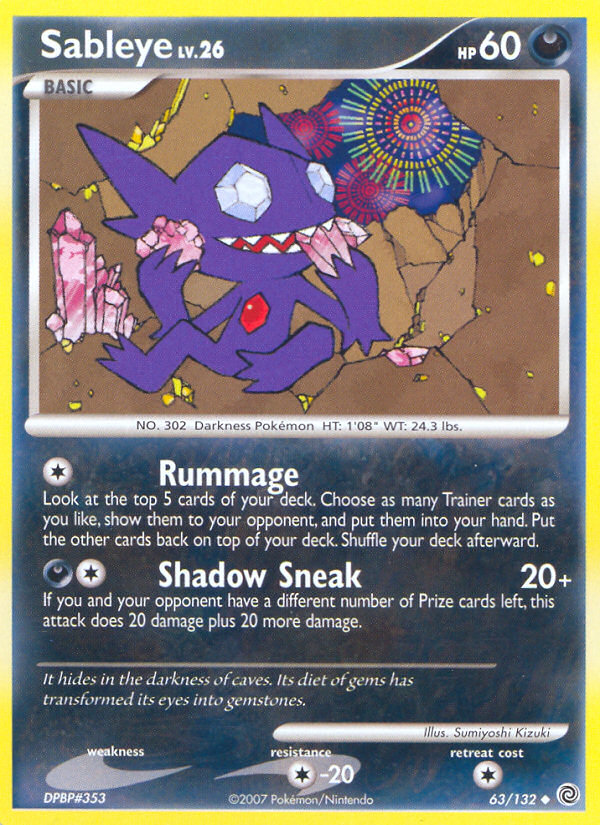 Sableye (63/132) [Diamond & Pearl: Secret Wonders] | Exor Games Truro