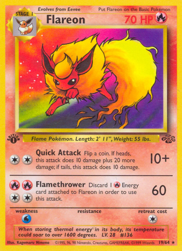 Flareon (19/64) [Jungle 1st Edition] | Exor Games Truro